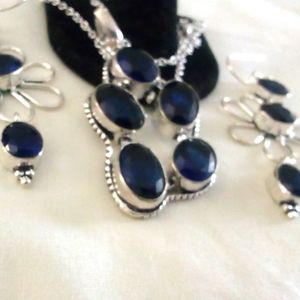 Delicate dark blue sapphire 💙 cocktail set
